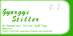 gyorgyi stiller business card